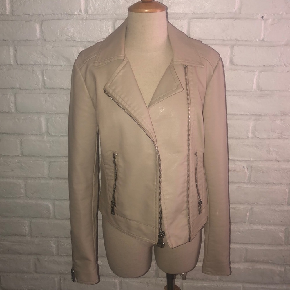 EUC, Express Women Faux Beige Jacket - Medium
